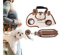 Sac de Transport Multifonction for Chien - À Utiliser comme bandoulière, Sac à Dos ou Harnais sécurisé for Un Confort Mains Libres où Que Vous Soyez(White,M)