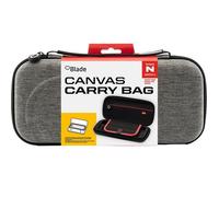 Blade Housse pour Switch 2, sac de transport avec poignée, compatible avec Switch, OLED et Lite, avec poche intérieure, sac rigide pour Switch, gris, toile
