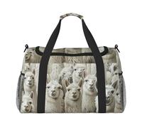Sac de transport pliable avec imprimé lama mignon de grande capacité pour les escapades en avion