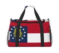 Sac de transport pliable de grande capacité avec imprimé drapeau de Géorgie pour les escapades en avion