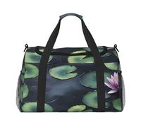 Sac de transport pliable de grande capacité pour les escapades en avion Motif lys noirs