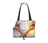 Sac de transport pliable en forme de chapeau de chef spatule pour animaux de compagnie - Pour petits chiens et chats - Cage portable souple avec ceinture de sécurité pour chat et chiot