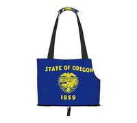 Sac de transport pliable et sac à bandoulière pour animal domestique avec imprimé drapeau de l'État de l'Oregon - Sac de voyage pour petits chiens, chiot - Sac à main portable pour animal domestique