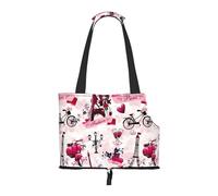 Sac de transport pliable et sac à bandoulière pour animal domestique Motif Tour Eiffel Paris France Sac fourre-tout de voyage pour petits chiens, chiot