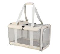 Sac de Transport Pliable for Animaux Compagnie, Grande capacité, for Deux Chats Sac de Transport pour Chat(Beige)