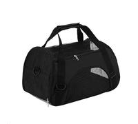 Sac de transport pliable, portable et pliable pour animal domestique avec doublure intérieure douce, convient pour chats, chiens et marionnettes, sac pliable confortable et portable, noir, S