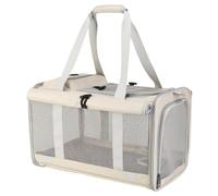 Sac de transport pliable pour animal de compagnie - Sac de transport pliable à côtés souples pour chat/chien/animal domestique | Sac de transport portable avec bandoulière et tapis amovible, grand sac