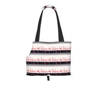 Sac de transport pliable pour chat et chien, motif flamant rose, sac fourre-tout pour animaux de compagnie, sac fourre-tout imperméable et pliable pour petits chiens, sac de transport de voyage