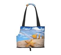 Sac de transport pliable pour chat et chien, sac fourre-tout imperméable et pliable pour petits chiens, sac de transport de voyage respirant avec crochet de sécurité et fenêtre de visualisation (34 x
