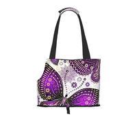 Sac de transport pliable pour chat et chien, sac fourre-tout imperméable et pliable pour petits chiens, sac de transport de voyage respirant avec crochet de sécurité et fenêtre de visualisation (34 x
