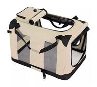 Sac de transport pliable pour chien et chat - VOUNOT - 50x35x36cm - Beige - Extérieur - Polyester Métal