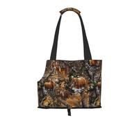 Sac de transport pliable pour petit chien, motif de cerf, ours de chasse, élan
