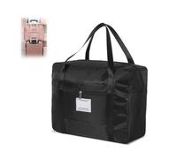 Sac De Transport Pliable, Sac à Bagages De Grande Capacité, De Voyage avec Housse pour Trolley, De Cabine sous Le Siège, pour Le Gymnase, La Plage Et Le Week-End (Black,41 * 34 * 14CM)