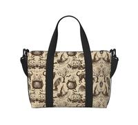 Sac de transport polyvalent avec imprimé chapeau de sorcière, idéal pour les affaires, le sport, les week-ends, noir, One Size