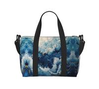 Sac de transport polyvalent imprimé Within The Tides, idéal pour les affaires, le sport, les week-ends, noir, One Size