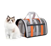 Sac de transport portable pour animal de compagnie | Sac de transport pliable avec fermeture éclair unique pour les voyages, la conduite, l'avion et les visites chez le vétérinaire pendant