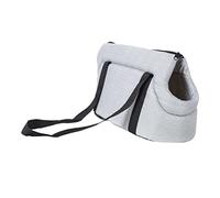 Sac de transport portable pour animal domestique, sac à bandoulière, respirant, siège de voiture, gris, 50 x 28 x 25 cm