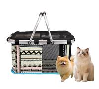Sac de Transport Portable pour Chat Chien Sac à Main en Oxford Maille Respirant et Pliable Caisse de Transport Démontable Lavable Sacoche de Voyage Grande Capacité pour Animaux de Companie