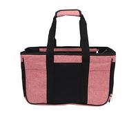 Sac de transport portable pour chat - Pour chiens de taille moyenne - Sac de transport ventilé pour animaux domestiques (rose et noir)