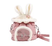 Sac de transport portable pour hamster, lapin, écureuil, cochon d'Inde, souris, doux, confortable, lavable, respirant avec tapis chaud, espace de repos sécurisé caché