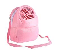 Sac de Transport Portable pour Hamster, Respirant avec Bandoulière, pour Petits Animaux Lapin Hérisson Planeur à Sucre, Rose