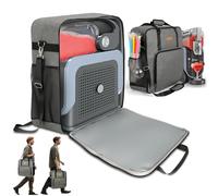 Sac de transport portable pour machine Ninja Slushie FS301/FS301C - Nylon imperméable, ouverture sur le devant, rangement multi-poches avec poignées, idéal pour la machine à boissons glacées en plein