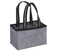 Sac de transport pour 6 bouteilles de vin - Porte-bouteilles de vin en feutre | Séparateur amovible inclus, sac portable réutilisable pour bouteilles de vin, voyage, camping et pique-nique, standard,