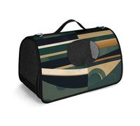 Sac de transport pour animal de compagnie, blanc et doré, imprimé pour animal de compagnie, sac à main en maille respirante, coussin doux, sac de voyage portable pour chat et petit chien