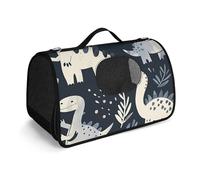 Sac de transport pour animal de compagnie, motif collage de dinosaures, sac à main pour animal domestique, sac à main en maille respirante, coussin doux, sac de voyage portable pour chat et petit