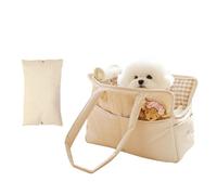 Sac de transport pour animal de compagnie, sac de transport pour animal domestique, coussin de sécurité intégré et amovible, poche latérale, petit sac de transport pour chat et chiot avec maille