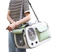 Sac de transport pour animaux de compagnie, sac de transport pliable pour chats, sac de transport transparent avec écran de confidentialité pour animaux de compagnie, pour chats et chiens, taille moye