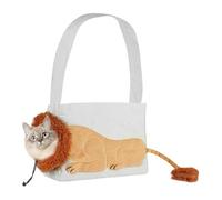 Sac de transport pour animaux de compagnie - Sac de transport pour chaton, conteneur fourre-tout pour félin, approvisionnement de chenil ventilé, fermeture éclair sécurisée, accessoire en toile