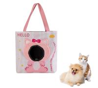Sac de Transport pour Animaux Doublure Occultante, Pochette de Excursion avec Ouverture Ajustable, Accessoire Animal Portable avec Attache Intérieure, pour Chats, Petits Chiens Jusqu'à 4 kg