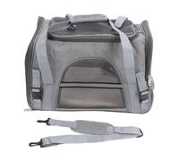 Sac de Transport pour Animaux, Sac Portable Respirant en Maille, Grande Capacité Pliable pour Chats et Chiens - Confort Optimal, Design Multifonction, Idéal Voyage et Camping (Grise)
