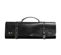 Sac de transport pour baguettes en cuir noir, élégant et fonctionnel, intérieur spacieux pour baguettes, facile à transporter