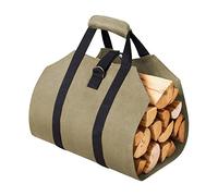 Sac de transport pour bois de chauffage - Grand sac à bois de chauffage - Sacs fourre-tout d'extérieur avec poignées et sangle de sécurité pour le camping et l'intérieur