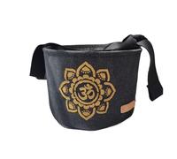 Sac de transport pour bols chantants Sac de bol en toile cristal, chant Portable, étuis transport, bols sonores Yoga, sac seau portatif, pièces musicaux méditation(Black 11-12 Inches)
