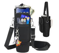 Sac de transport pour bouteille d'eau avec poche pour téléphone compatible avec gobelet Stanley/Meoky de 1,2 l avec poignée, pochette pour bouteille d'eau avec sangle réglable compatible avec les