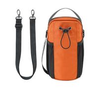 Sac de transport pour bouteille d'eau de 1 l avec poignée, portable, pochette magnétique pour salle de sport, entraînement, voyage, Orange, Refer to description, Unisexe