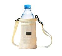 Sac de transport pour bouteille d'eau - Porte-bouteille d'eau | Manchon réglable en corde pour les voyages, la randonnée, le fitness, le camping, la marche, l'école, Couleur crème., Refer to