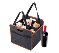 Sac de Transport pour Bouteilles de Vin | 9 Compartiments en Feutre avec Poignées de Voyage,Porte-Bouteilles de Vin et Spiritueux | pour Liqueur Boisson Alcool Champagne Whisky Maison Appartement Bar