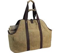 Sac de transport pour bûches Sac de transport bûches en toile cirée grande capacité, kaki, for le camping et l'exploitation forestière