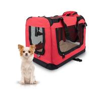 Sac de Transport pour Chat Chien Mobiclinic Balú Sac de Voyage Animaux de Compagnie Max. 10 kg Lapins Pliable Taille S Rouge