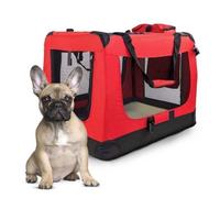 Sac de Transport pour Chat Chien Mobiclinic Balú Sac de Voyage Lapins Furets Pliable Taille L Rouge
