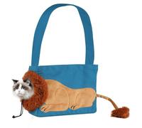 Sac de Transport pour Chat d'Extérieur Pliable, Sac d'excursion Respirant pour Animaux de Compagnie, Sac Bandoulière Souple avec Ouverture Latérale pour Chats et Chiens de Petite et Moyenne Taille