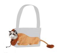 Sac de Transport pour Chat d'Extérieur Pliable, Sac d'excursion Respirant pour Animaux de Compagnie, Sac Bandoulière Souple avec Ouverture Latérale pour Chats et Chiens de Petite et Moyenne Taille