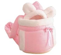 Sac de Transport pour Chat en Peluche Douce et Chaude Sac de Transport Avant pour Chat à Dos à Double Poche pour Chien Sacs Poitrine Suspendus pour Animaux Compagnie d'hiver pour Les Voyages en ple