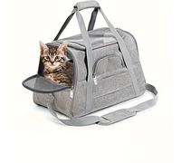 Sac de transport pour chat et chien de petite et moyenne taille jusqu'à 6,8 kg, approuvé par les compagnies aériennes, pliable et lavable, protection de l'intimité pour la maison, l'extérieur, les