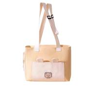 Sac de transport pour chat et chien de petite et moyenne taille (jusqu'à 6,8 kg), avec côtés souples, pliable et étanche (jaune)