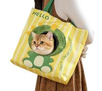 Sac de Transport pour Chat | Grande Capacité et Léger,Poche de Transport pour Chat à Épaule - pour Les Petits Chiots et Chatons, pour la Marche, Les Sorties, Le Shopping et Le